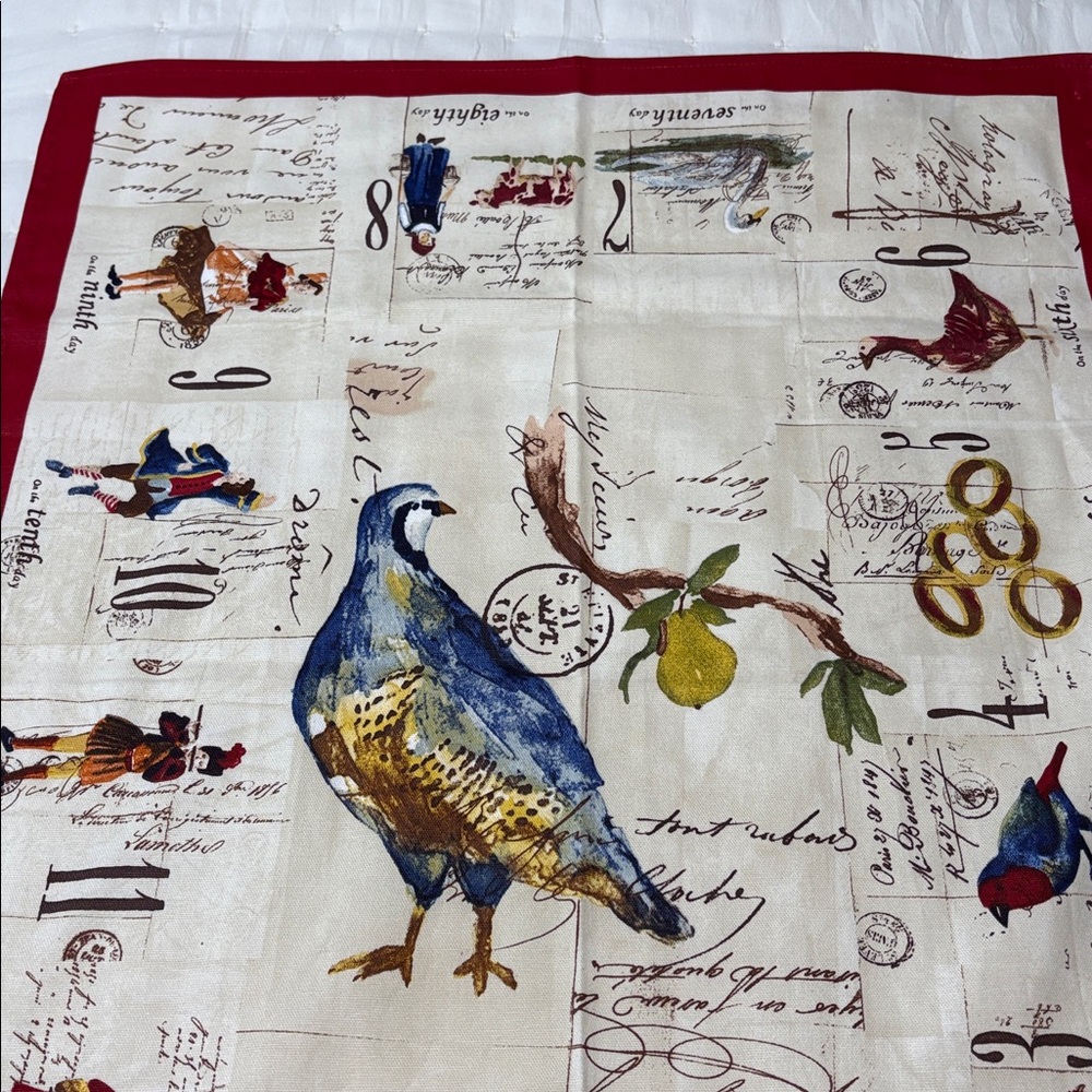 Williams Sonoma 12 Days of Christmas Tea Towel - Picture 3 of 6